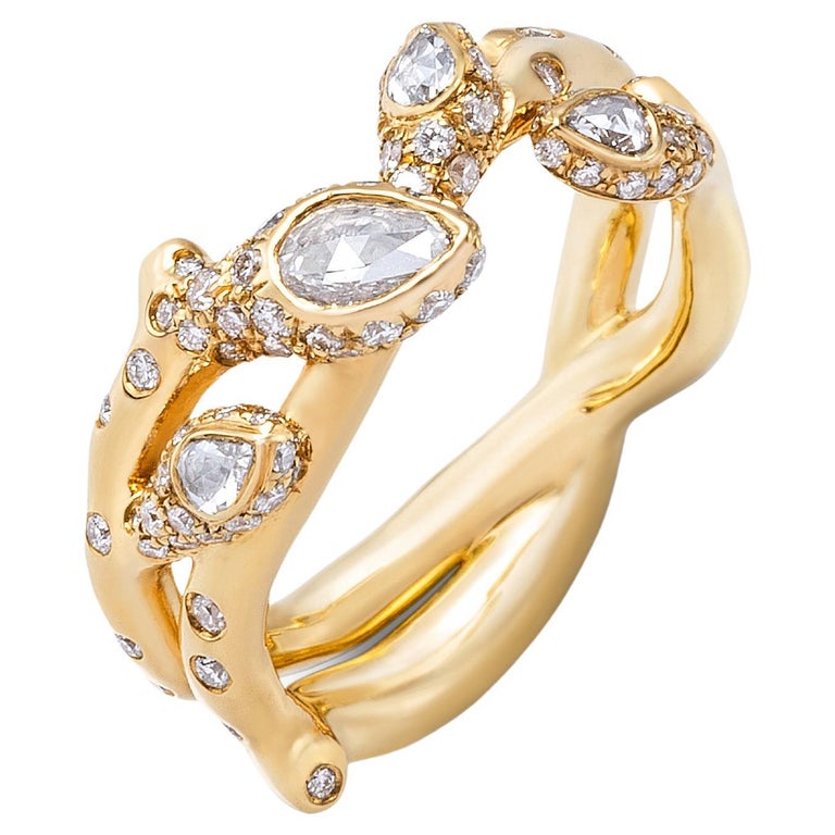 Customizable FOREST ALT River Bloom Ring - Yellow Gold Diamond For Sale ...