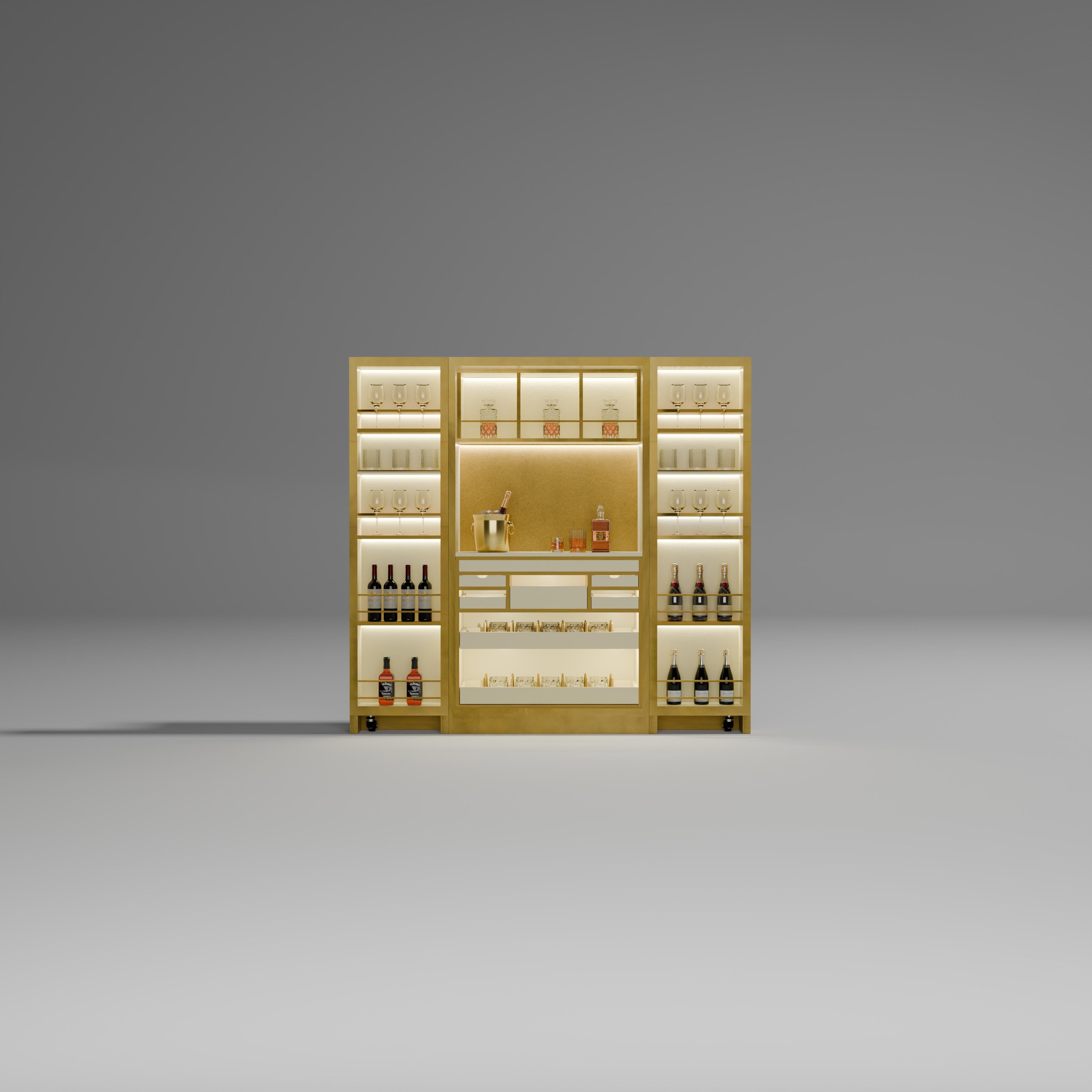Moderne Forest Bar in Brass en vente