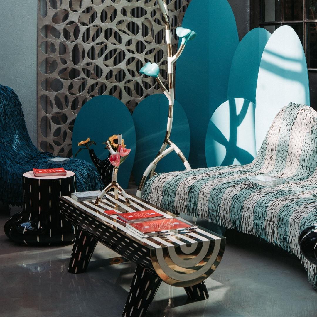 XXIe siècle et contemporain Banc Forestière avec incrustation en laiton de Marcantonio en vente