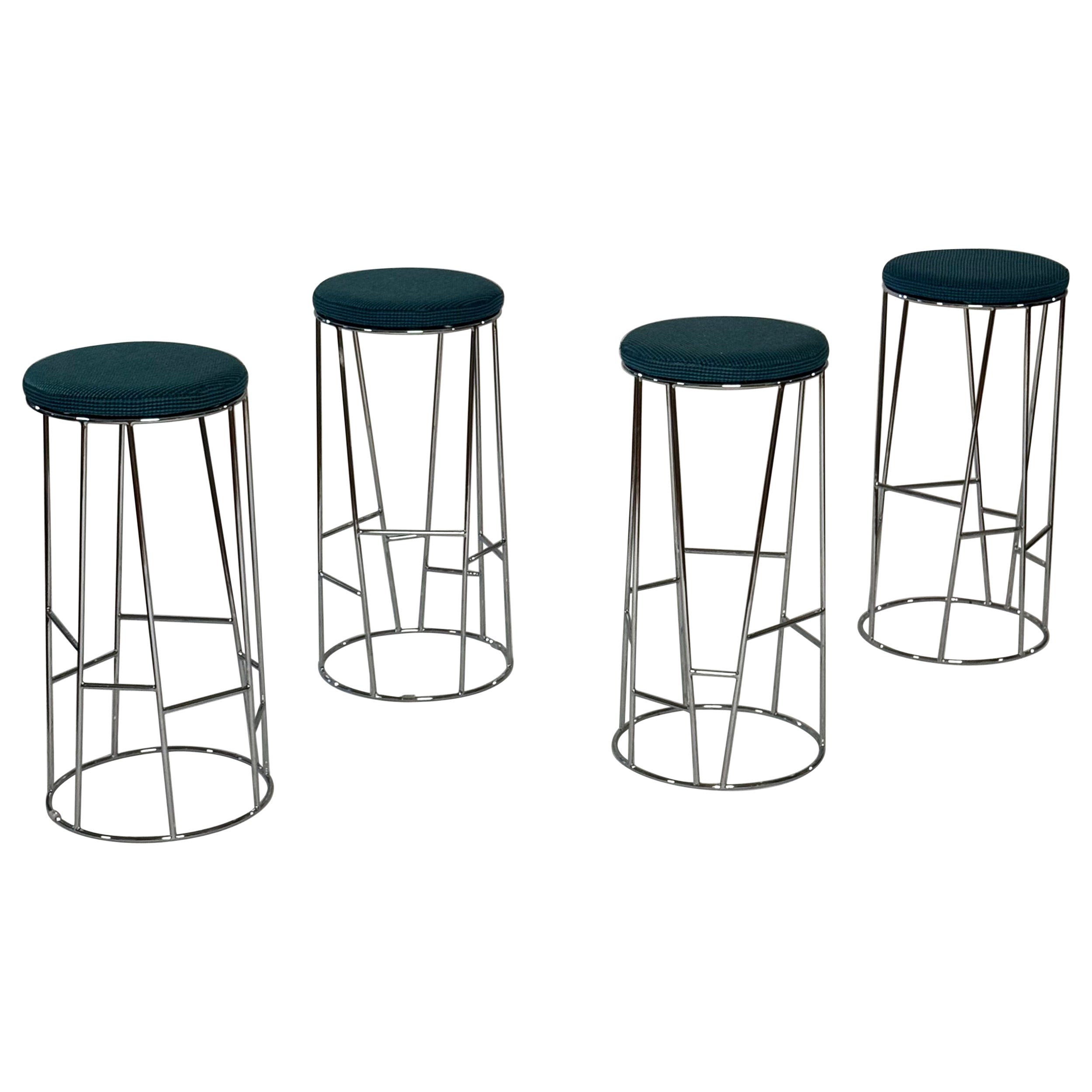 Taburete de bar giratorio cromado "Forest" de Arik Levy para Bernhardt Design Knoll Textile en venta