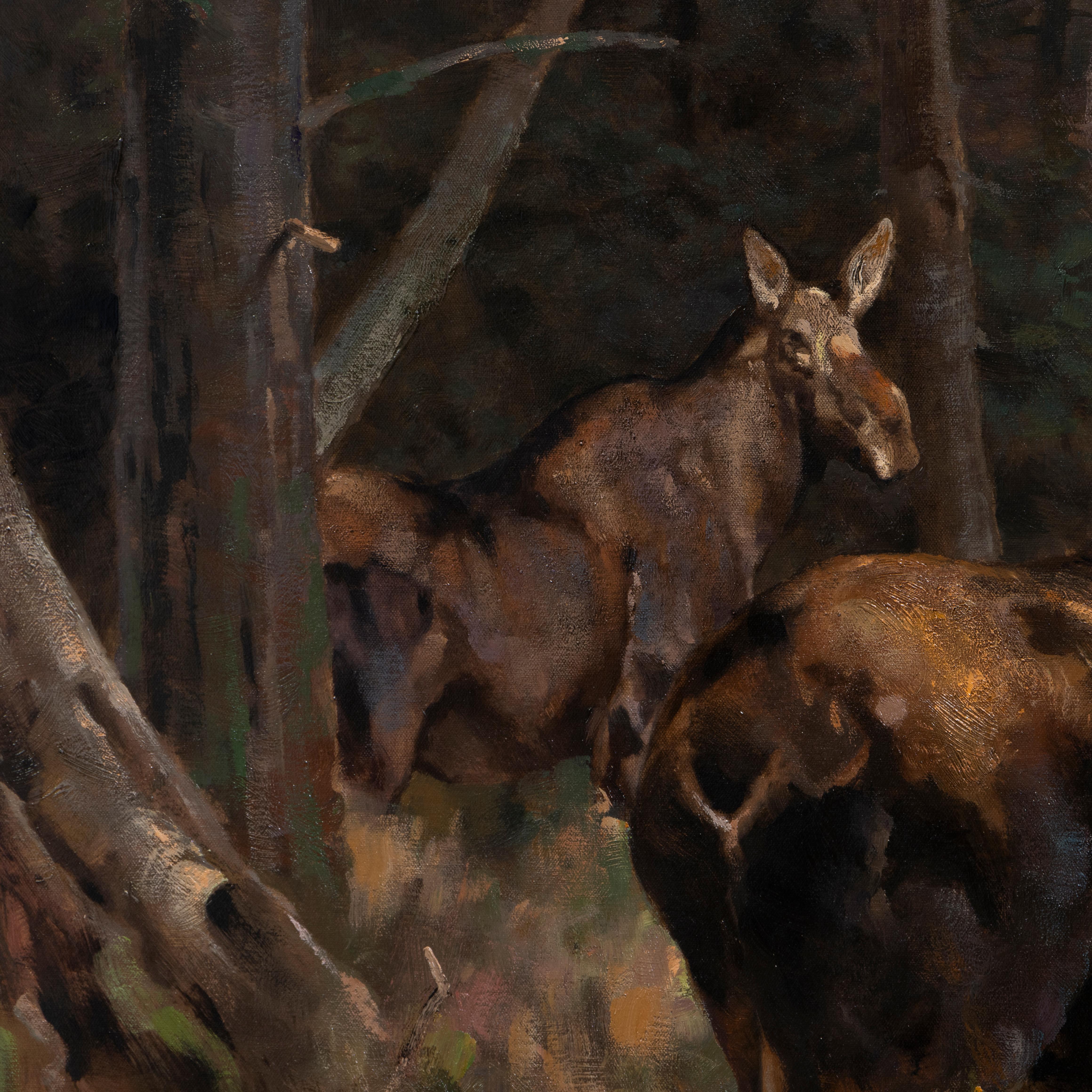 Américain Peinture à l'huile originale de Greg Parker intitulée « Forest Deep » en vente