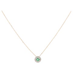 14K Emerald & Diamond Pendant Necklace: Timeless Elegance, Exquisite Luxury