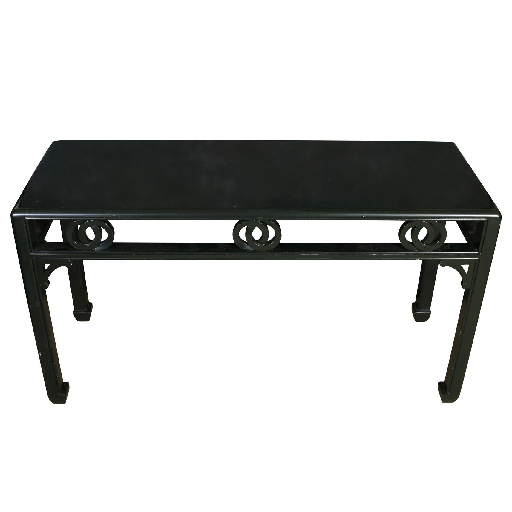 forest green console table