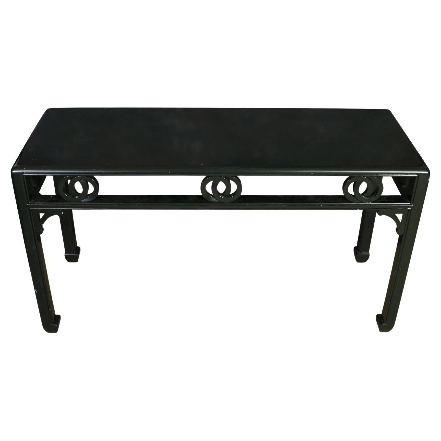 Forest Green Asian Style Console Table For Sale
