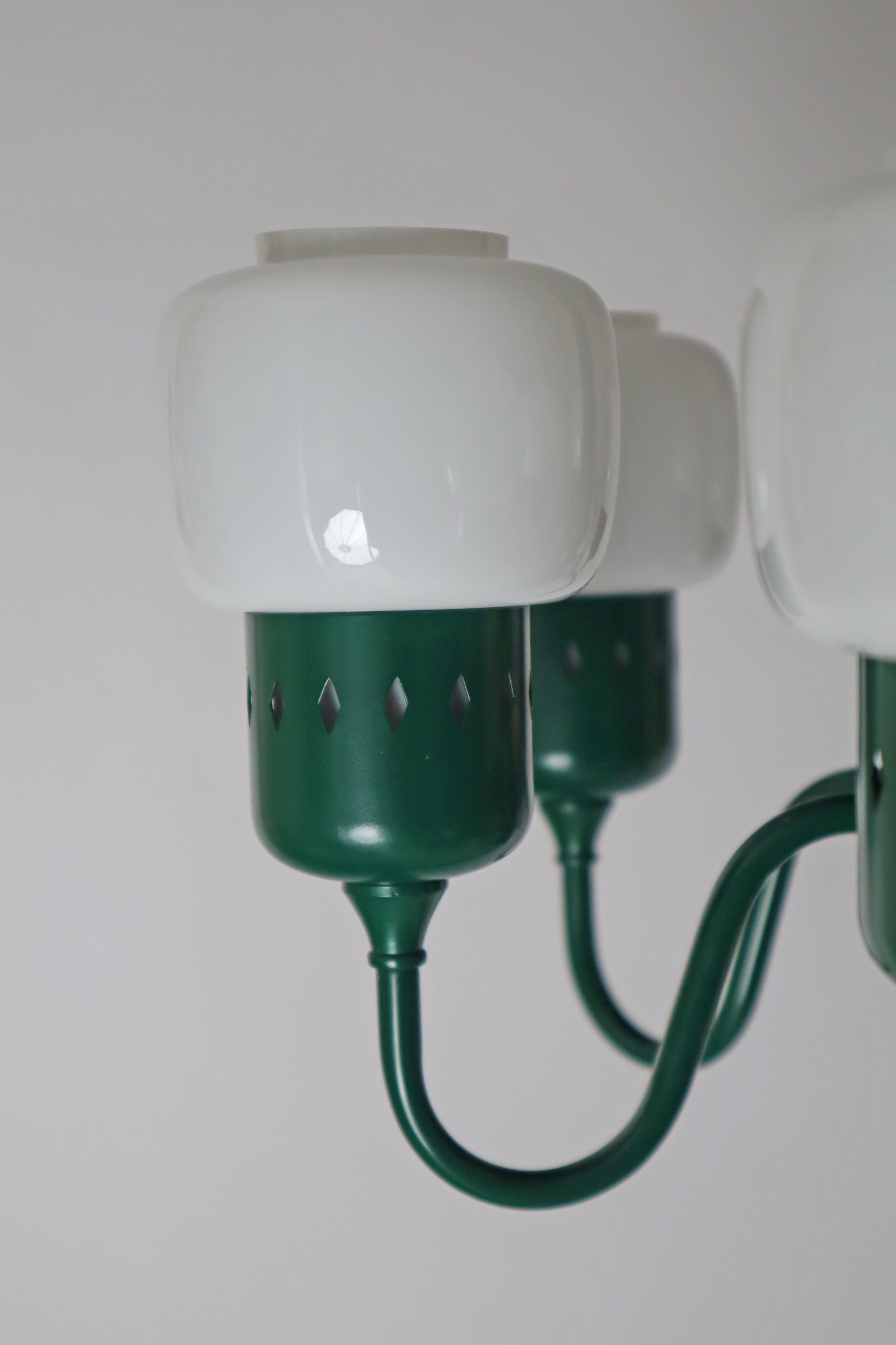 Fin du 20e siècle Lustre vert forêt de Hans-Agne Jakobsson Modèle 526 Suède 1970 en vente