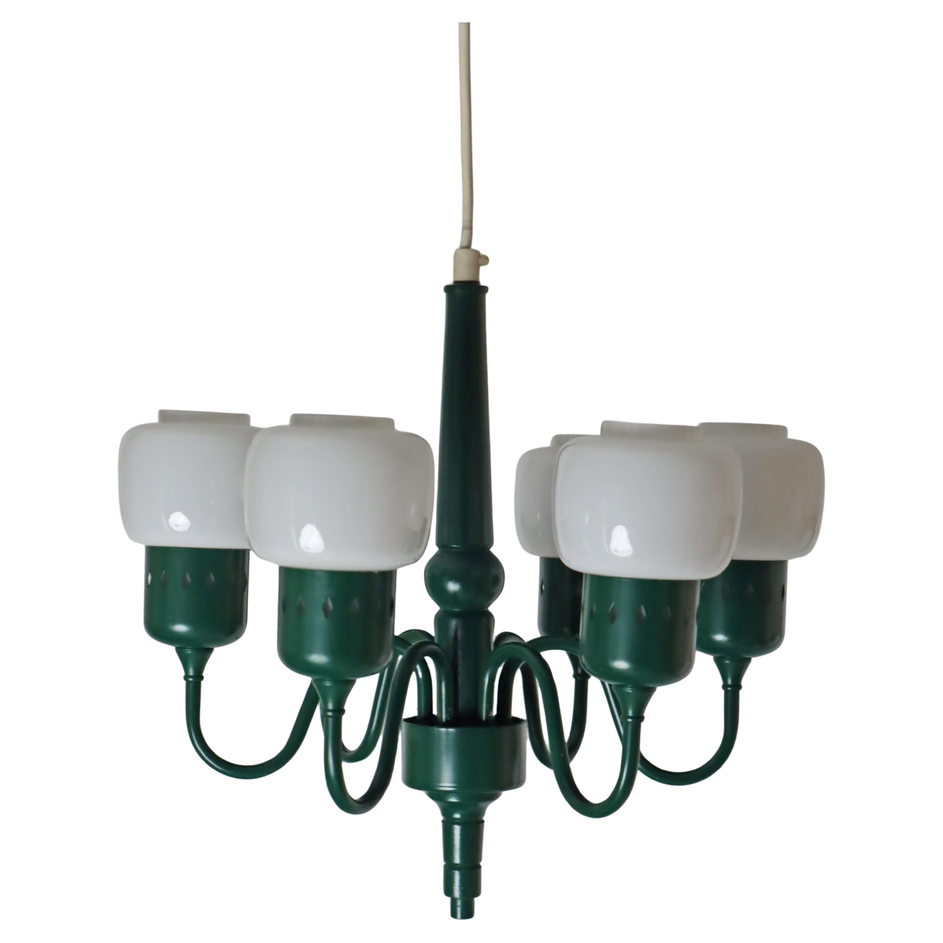 Lustre vert forêt de Hans-Agne Jakobsson Modèle 526 Suède 1970 en vente