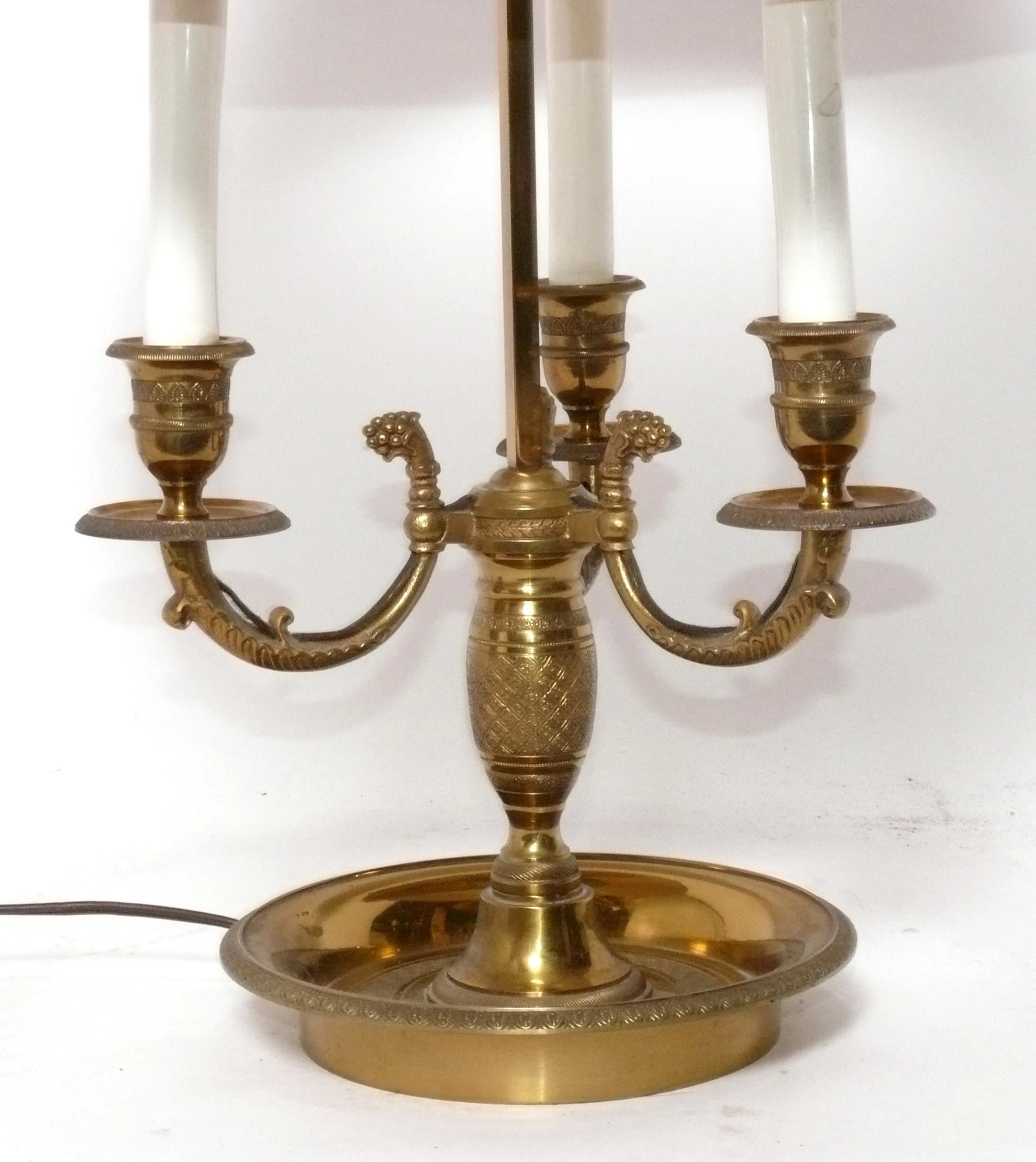 Stile impero Lampada francese Greene & Greene Greene & Greene, in bronzo, ricablata in vendita
