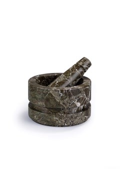 Forest Green Marble Mortar and Pestle