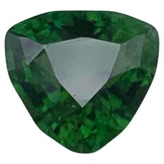 Bague en tourmaline naturelle verte forêt, pierre précieuse non sertie de 1,70 carat, taille trillion
