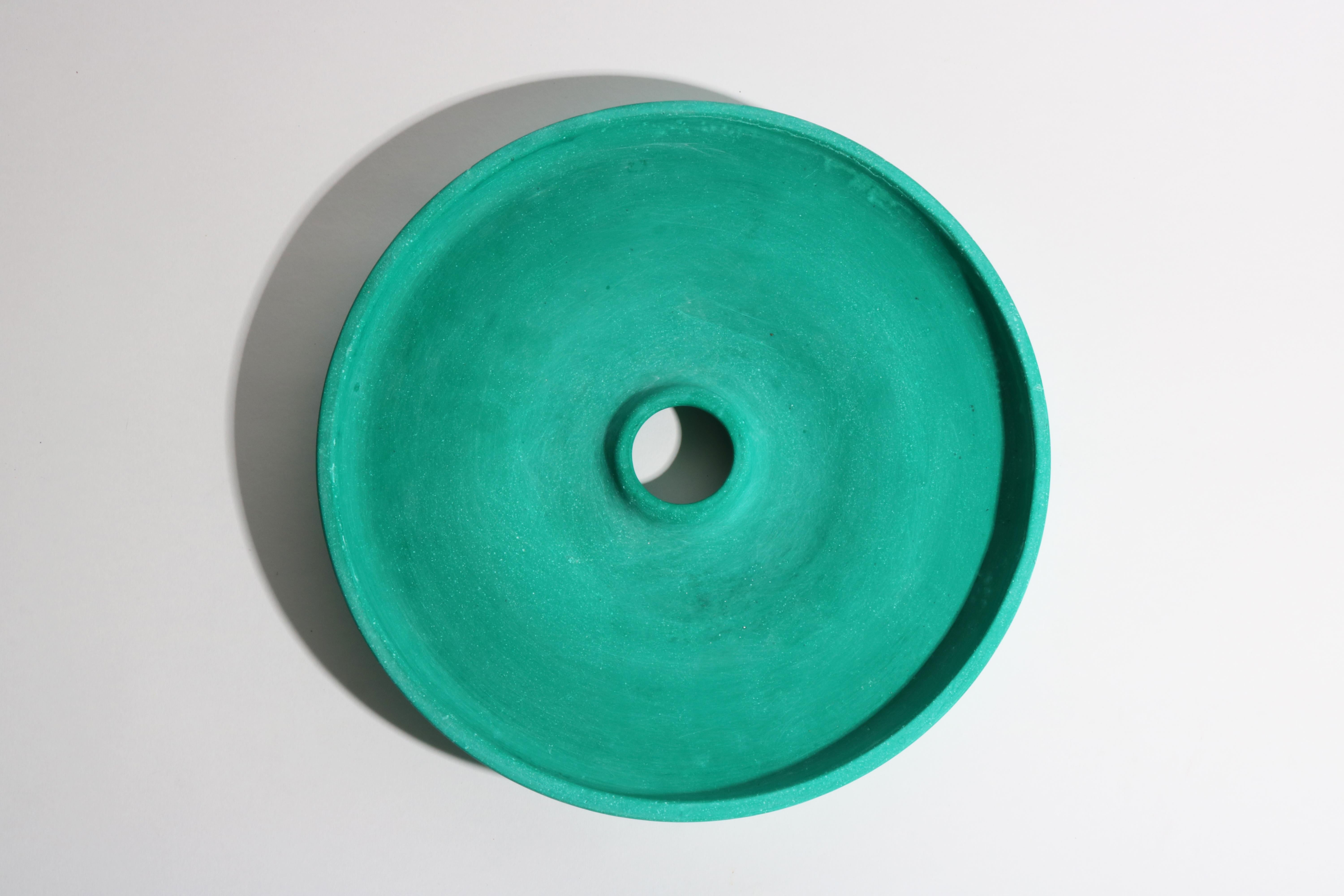 Dutch Forest Green Twirl Bowl by Lenny Stöpp For Sale