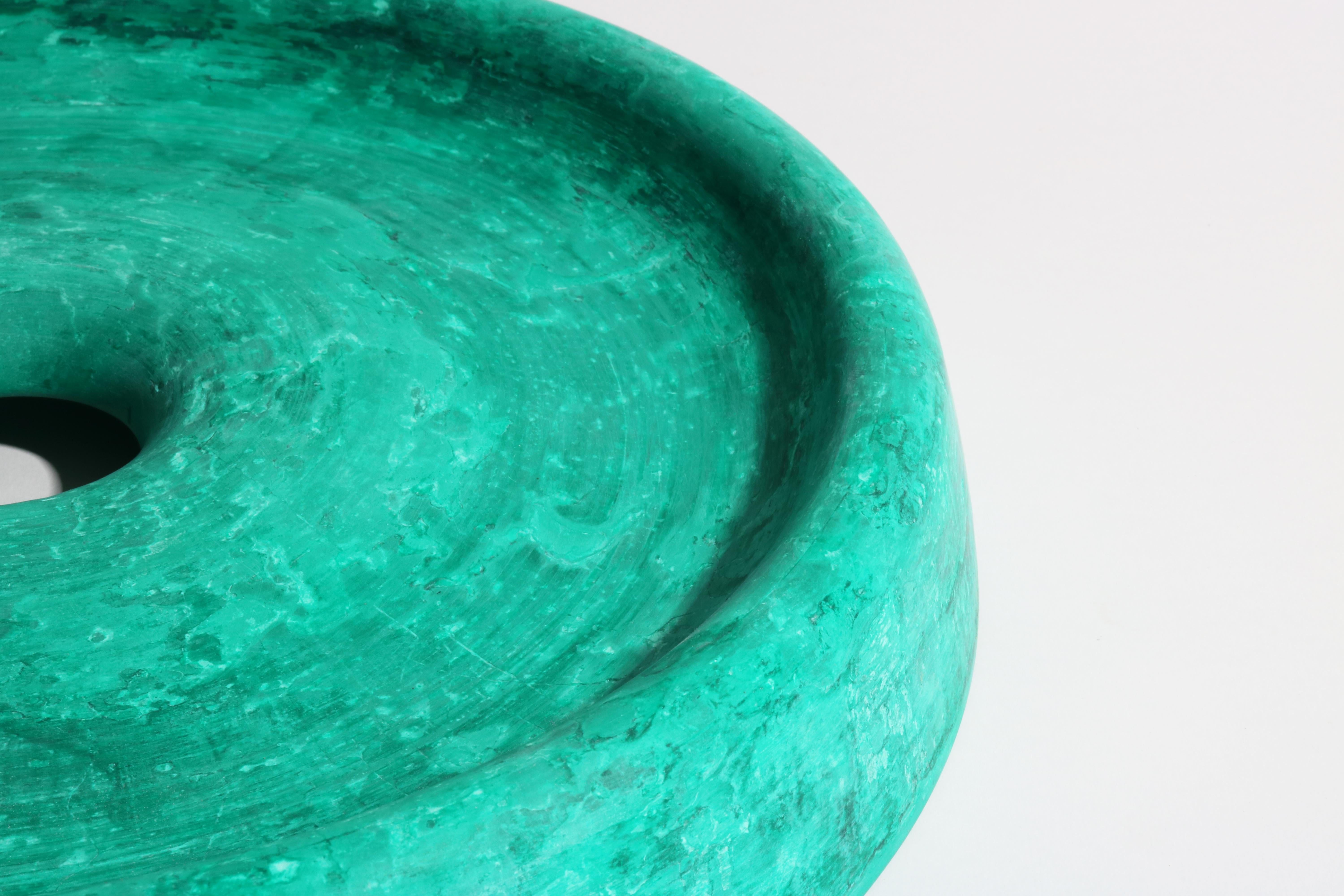 Forest Green Twirl Bowl by Lenny Stöpp In New Condition For Sale In Geneve, CH