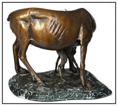 Forest Hart RARE Spirit Of The Tundra Bronze Sculpture Elk Signed Wildlife Art