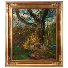 "Forest Landscape, " Oil on Canvas by Erik Mogens Vantore