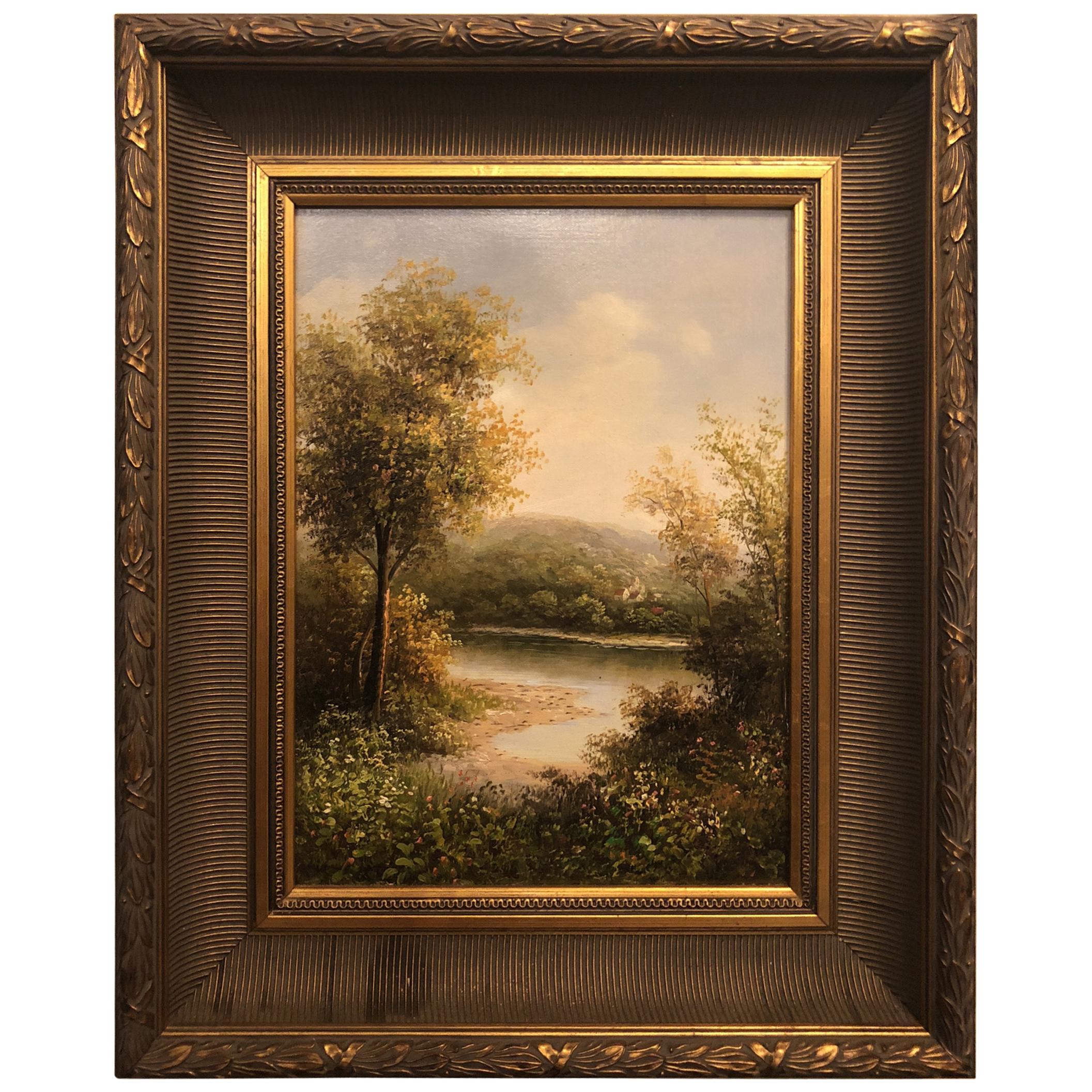 Forest Landscape Oil on Canvas Painting