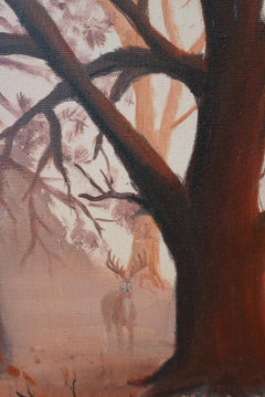 Forest Landscape Painting Wall Acrylic Art by Randall Seals 16x20 inches (1998)