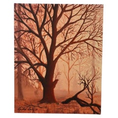 Forest Landscape Painting Wall Acrylic Art by Randall Seals 16x20 inches (1998)