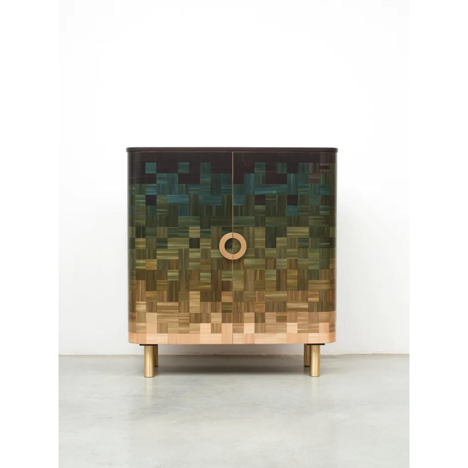 Forest Natūra Cabinet by Ruda Studio
Dimensions: D 45 x W 130 x H 130 cm.
Materials: Solid wood (oak), rye straw inlay, plywood and brass.
Weight: 100 kg.

Dimensions are customizable. Please contact us. 

Experience elegance with the newest