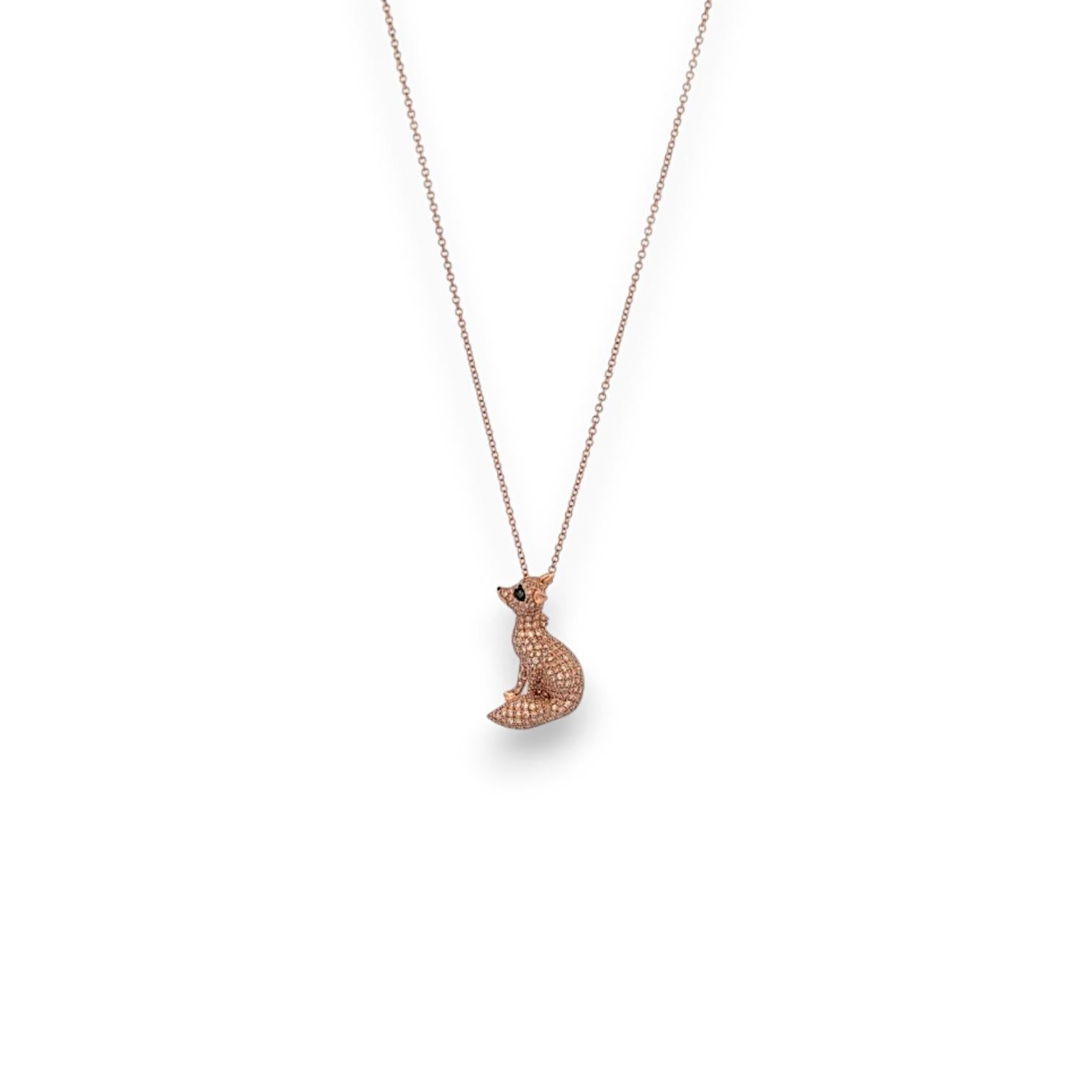 Forest Necklace  14k Rose Gold Tsavorite & Diamond Necklace  Luxurious Jewelry For Sale 2