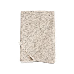 Forest Night Handwoven Soft Cashmere Merino Scarf In Neutral Cream