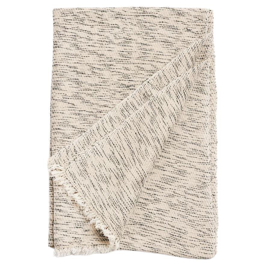 Forest Night Handwoven Soft Cashmere Merino Scarf In Neutral Cream For Sale