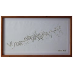 Forest Park Letter Pressed Map with Embossed Trails in Salvaged Fir Frame