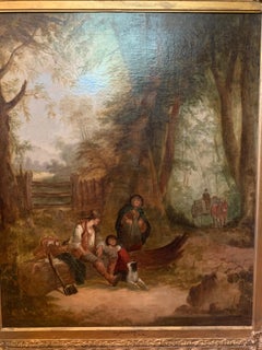 “Forest Path” 19th C.  English Landscape Painting by William Shayer