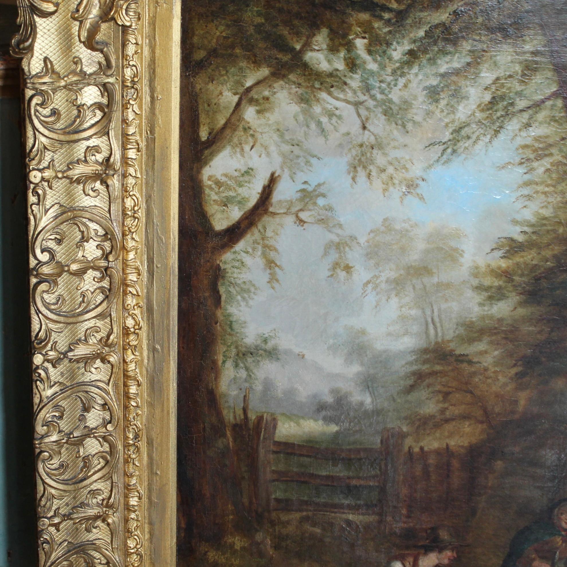 “Forest Path” 19th C.  English Landscape Painting by William Shayer For Sale 2