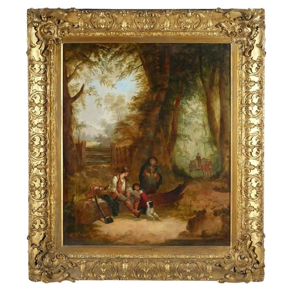 “Forest Path” 19th C.  English Landscape Painting by William Shayer For Sale