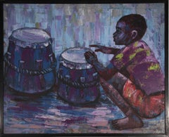 Forest Sakyiamah - Contemporary Acrylic, African Drummer Boy