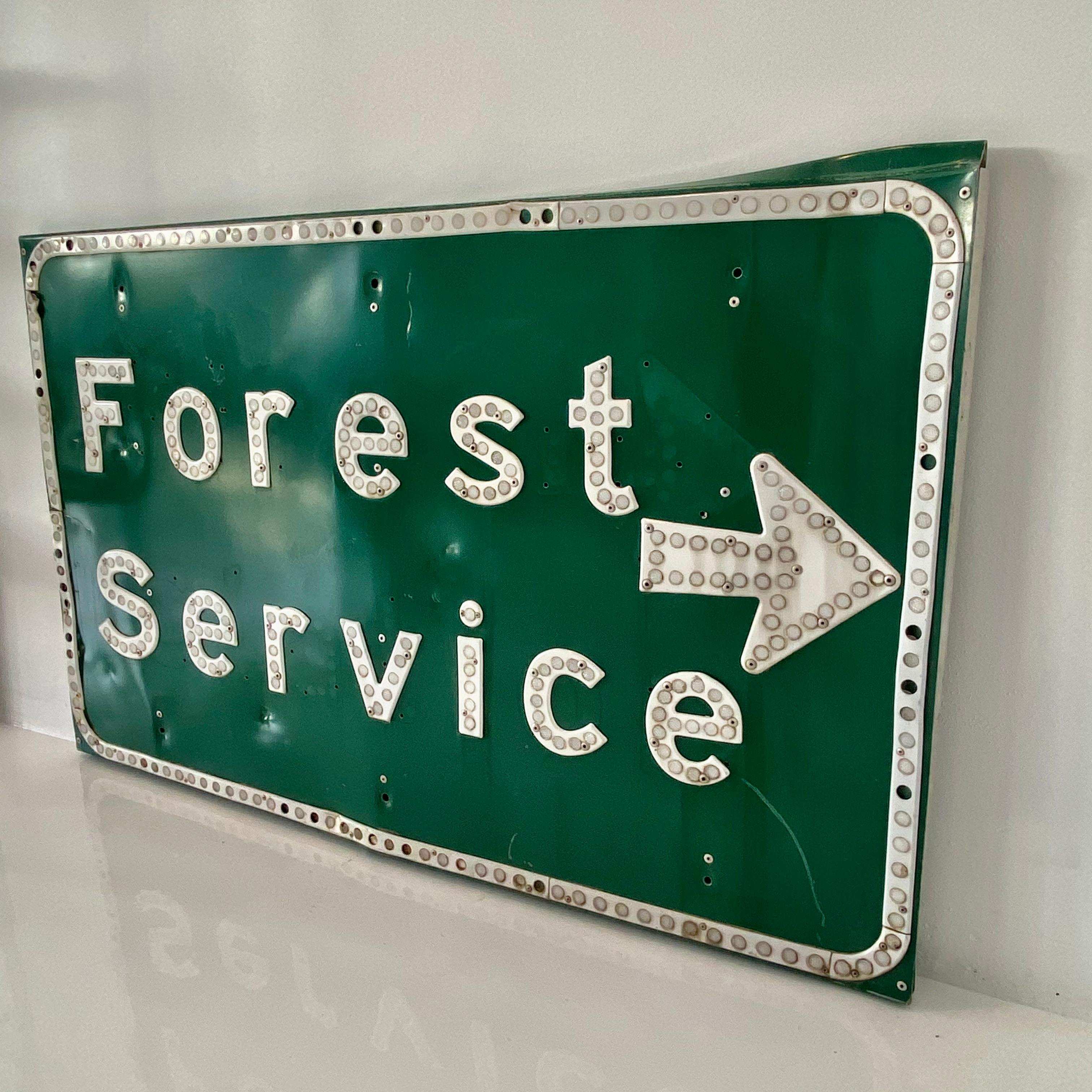 Late 20th Century Forest Service Sign