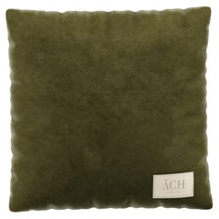 Forest Square Pillow, Green Modern Cushion Double Side in Soft Velvet