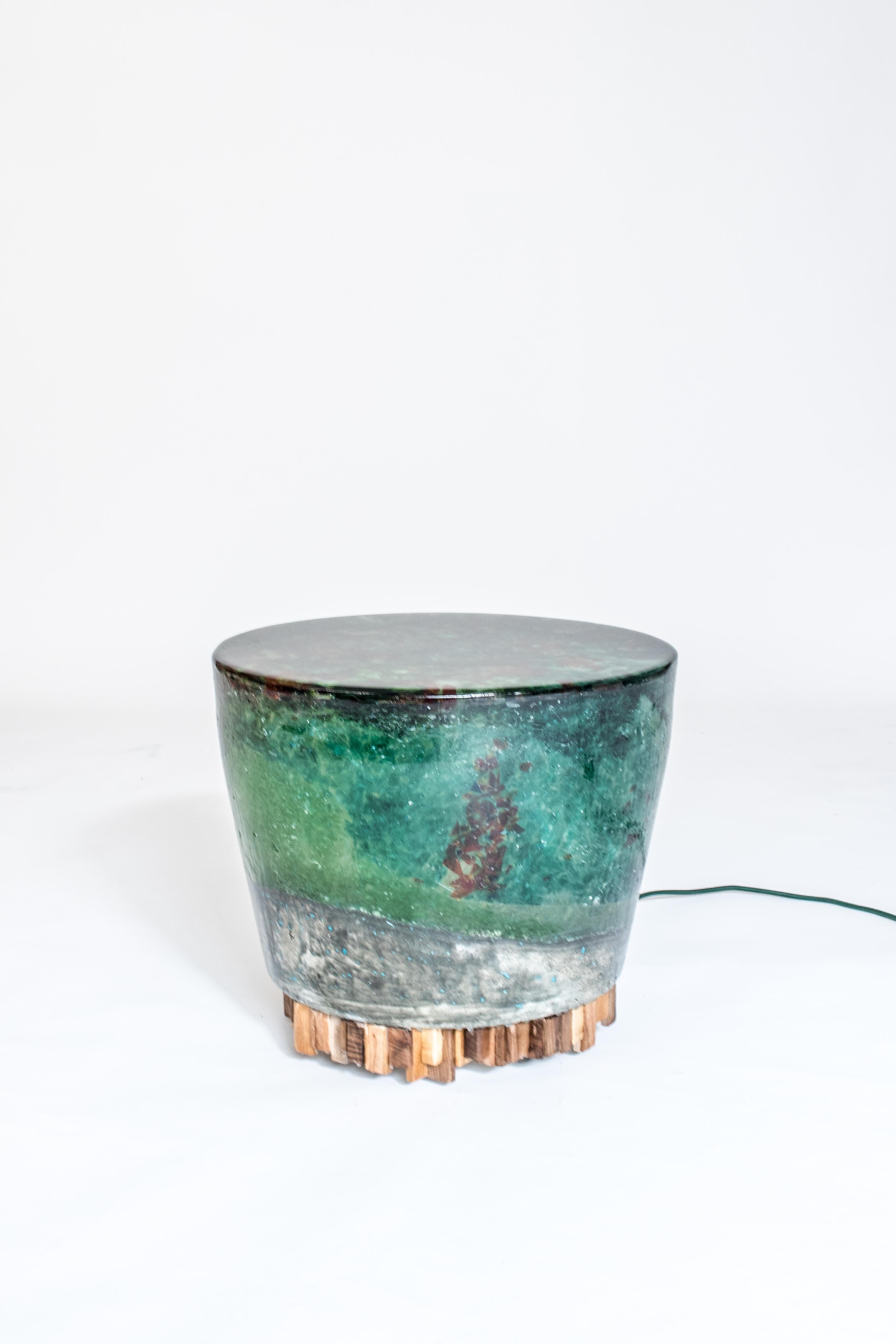 Postmoderne Table d'appoint Murano Forest & Sunset par Hillsideout en vente