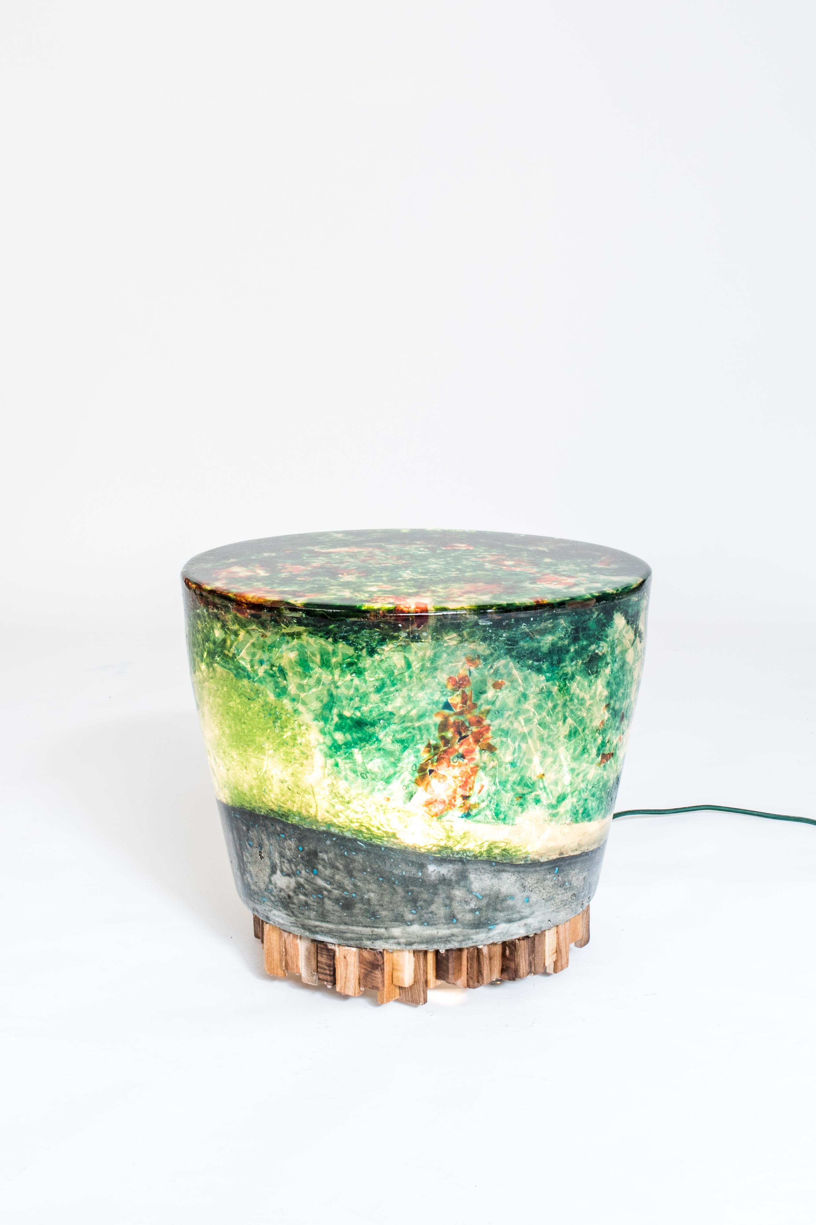 italien Table d'appoint Murano Forest & Sunset par Hillsideout en vente