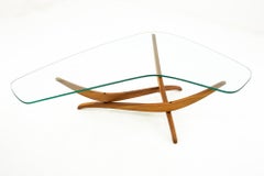 Forest Wilson Mid Century Glass Top Coffee Table
