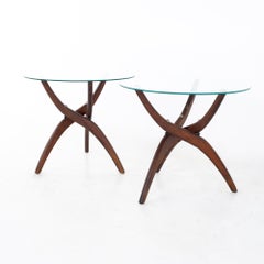 Forest Wilson Mid Century Side End Tables, a Pair