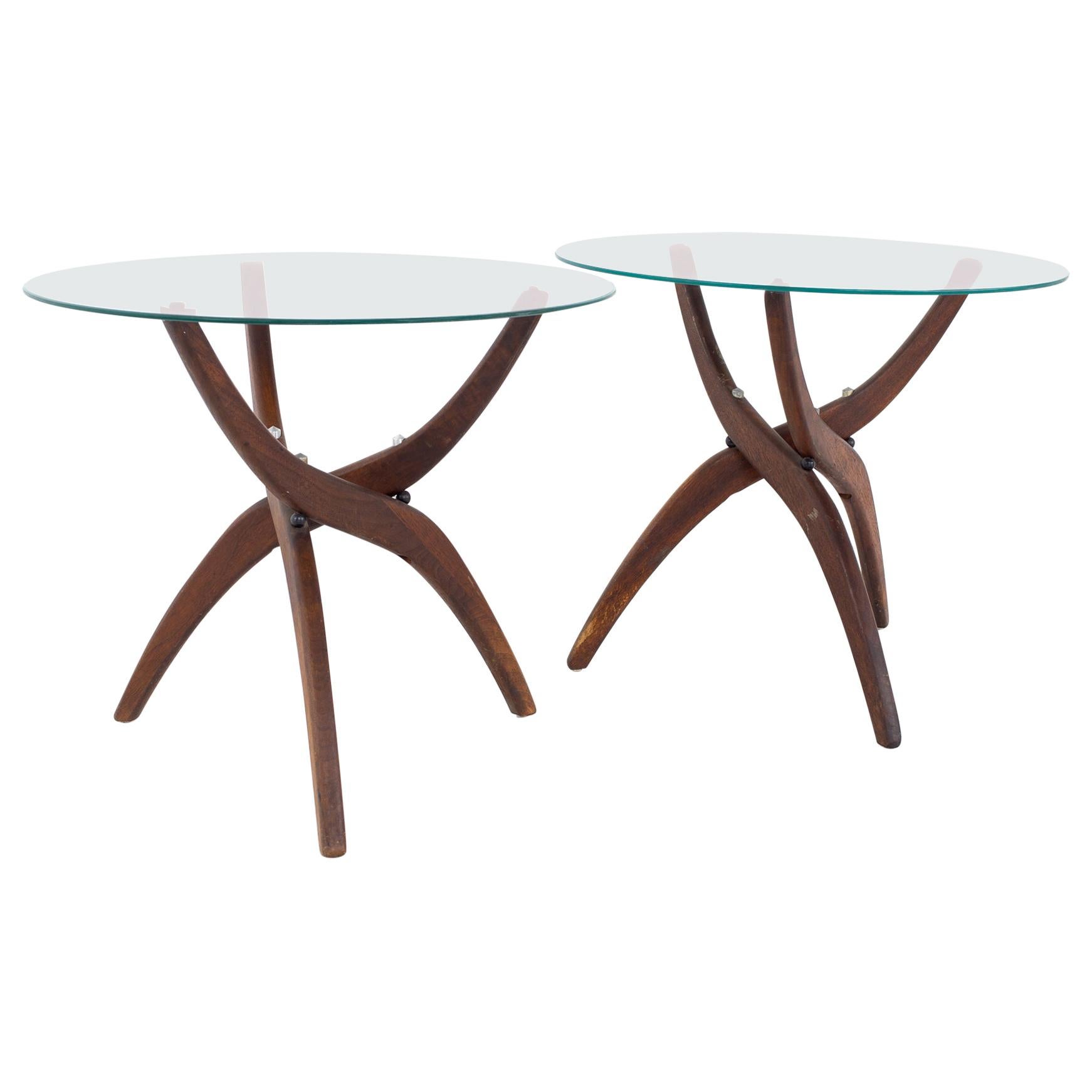 Forest Wilson Mid Century Side End Tables, a Pair