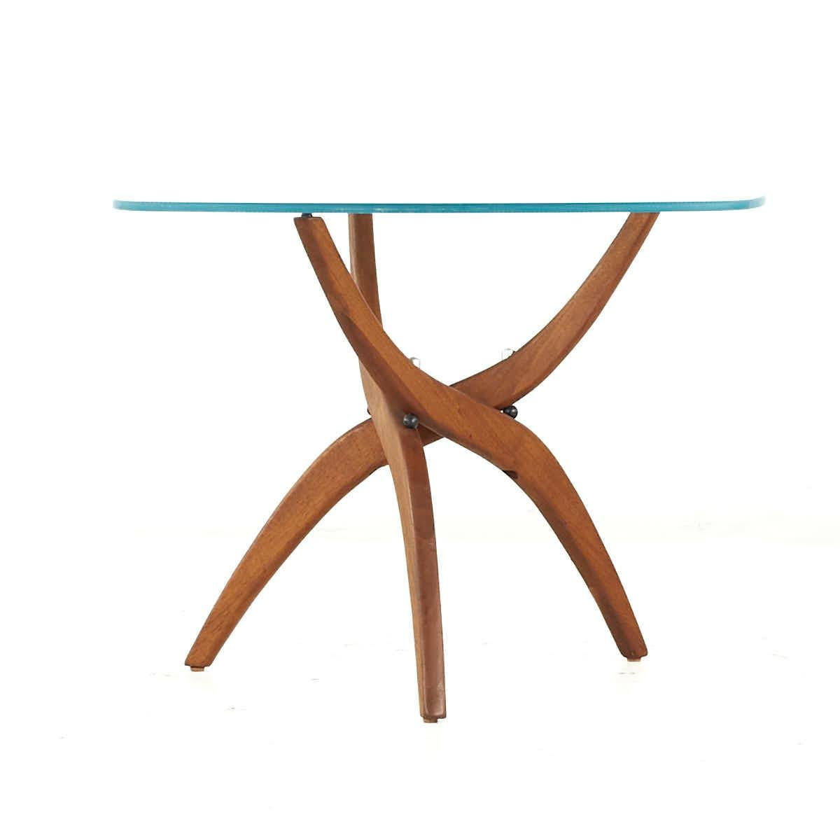 Glass Forest Wilson Mid Century Walnut Side Tables – Pair For Sale