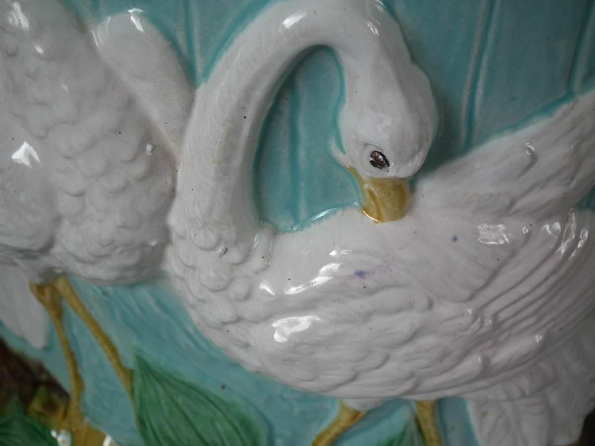 Forester Majolica Stork and Bamboo Garden Seat 8