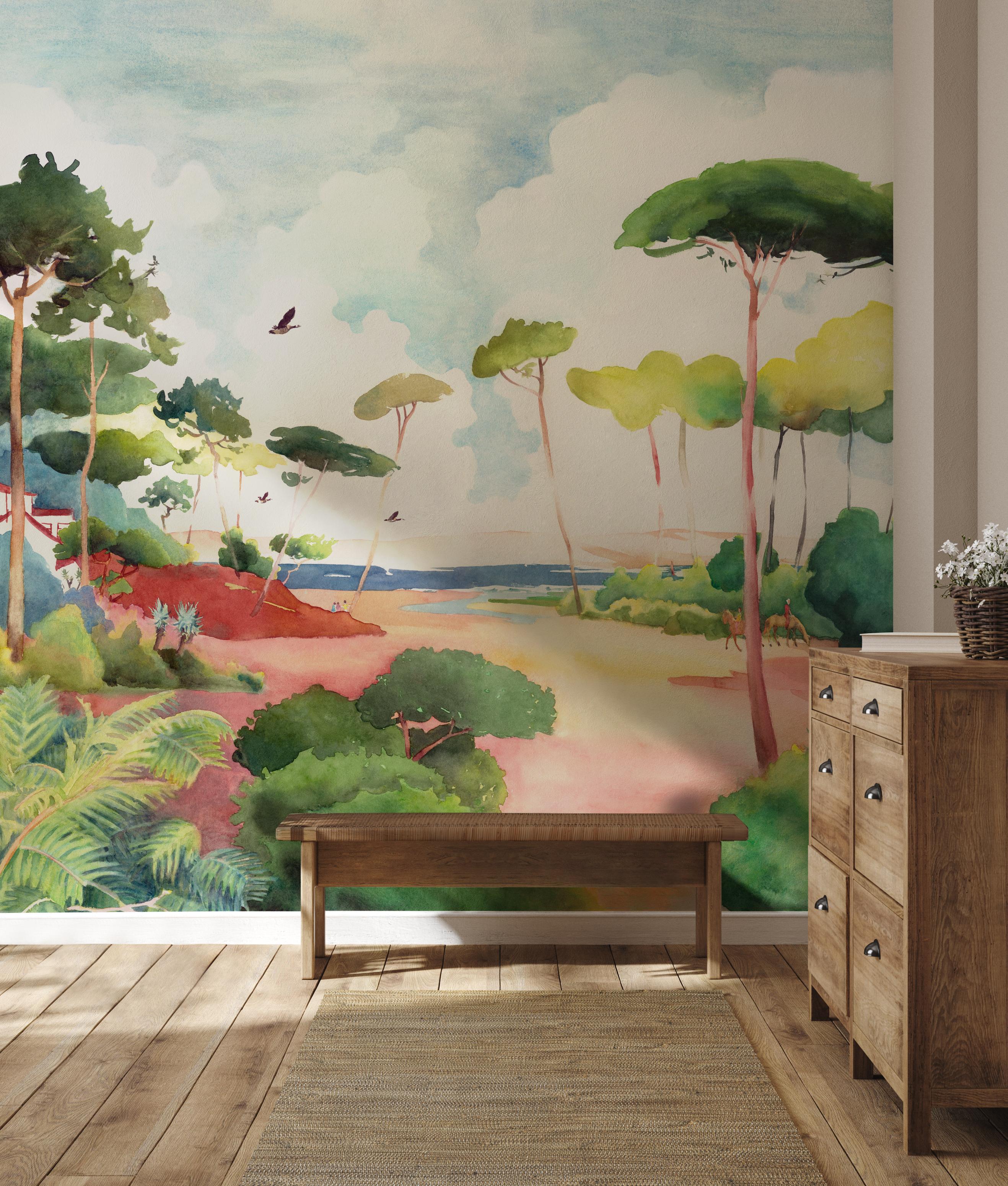 Modern Forêt, Customizable, Digital Printing, Mural Decor, Isidore Leroy For Sale