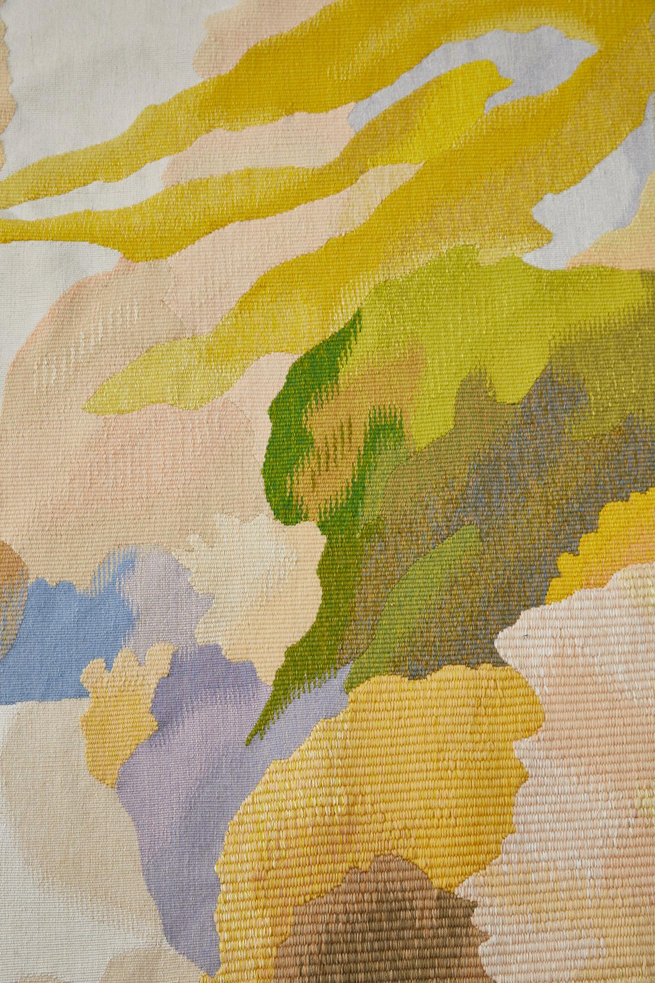 Foret en Automne, Wandteppich von Maison Pinton, nach einem Gemälde von Roger Mühl im Angebot 2