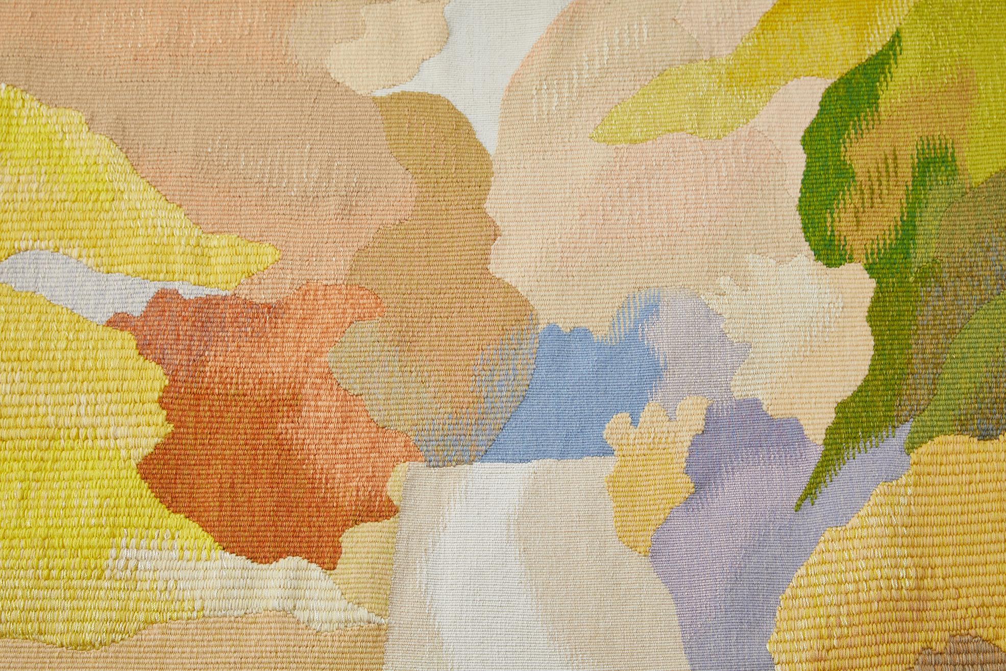 Foret en Automne, Wandteppich von Maison Pinton, nach einem Gemälde von Roger Mühl (Wolle) im Angebot