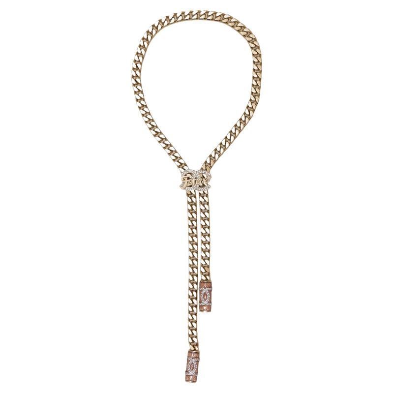 Sautoir rosa e oro Chanel Forever in vendita