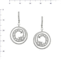Forever in Style White Diamond Fine Jewellery White Gold Drop Statement Earrings