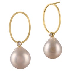 Forever Kind of Love, Baroque Pearl Earrings by Michelle Massoura