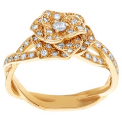 Vintage "Forever Rose" Ring by Piaget, 71 Full Cut Brilliant Diamonds '0.50 Carat' Set I