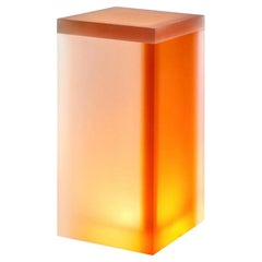 Forever Studio Pink & Orange Flat Lamp, North America Resin lamp in tones of pin
