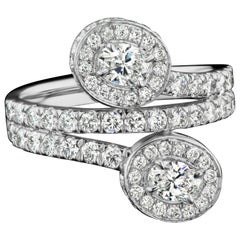 Forever Us Oval Diamond Ring in 18 Karat White Gold