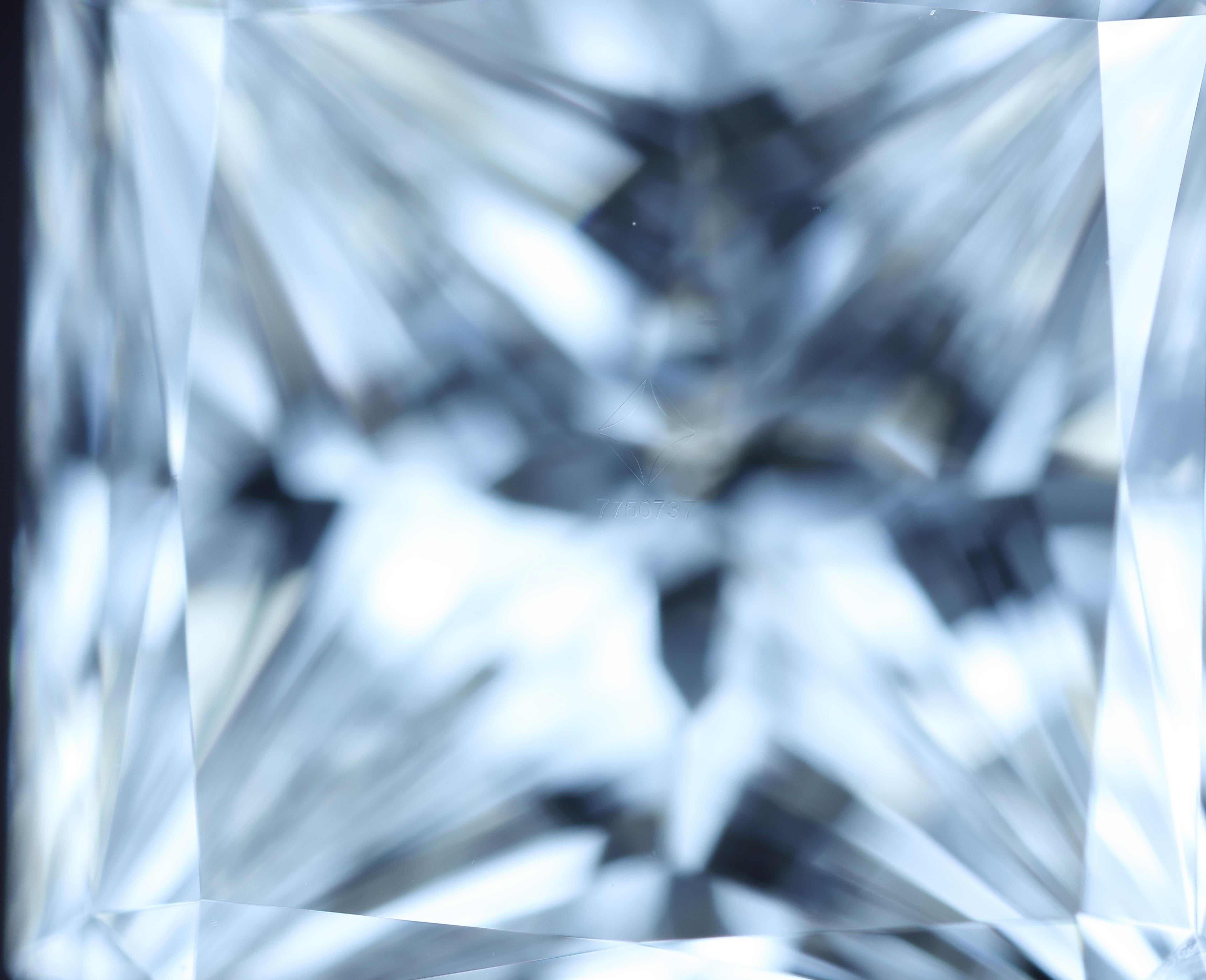 ForeverMark Devotion 18K Bague de fiançailles diamant taille princesse 1.52 Cts.FVVS2 en vente 5