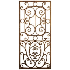 Forged Antique Iron Gate from France, 19th Century