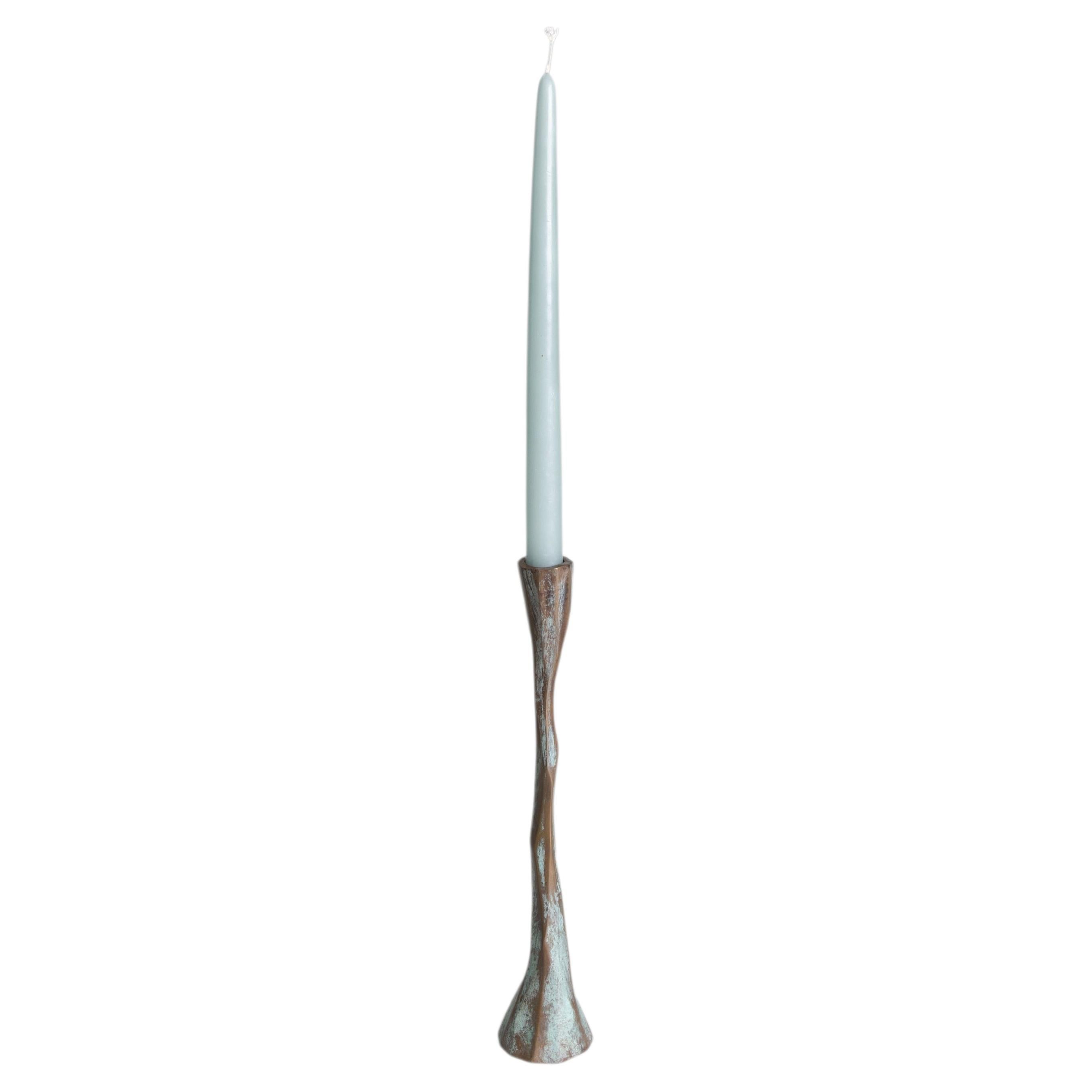 Handmade Candle Holder, Forged Large in Brass, Viya by Vikram Goyal
